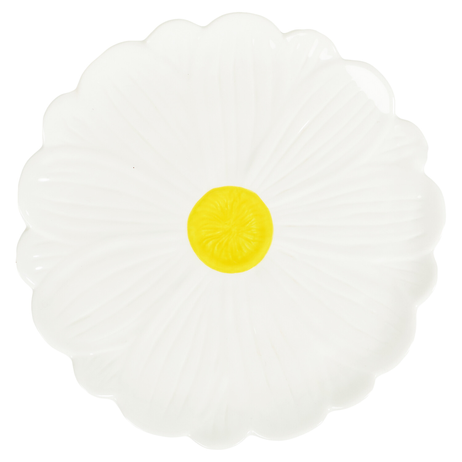 Daisy Plate - Yellow and White / Large Image 1