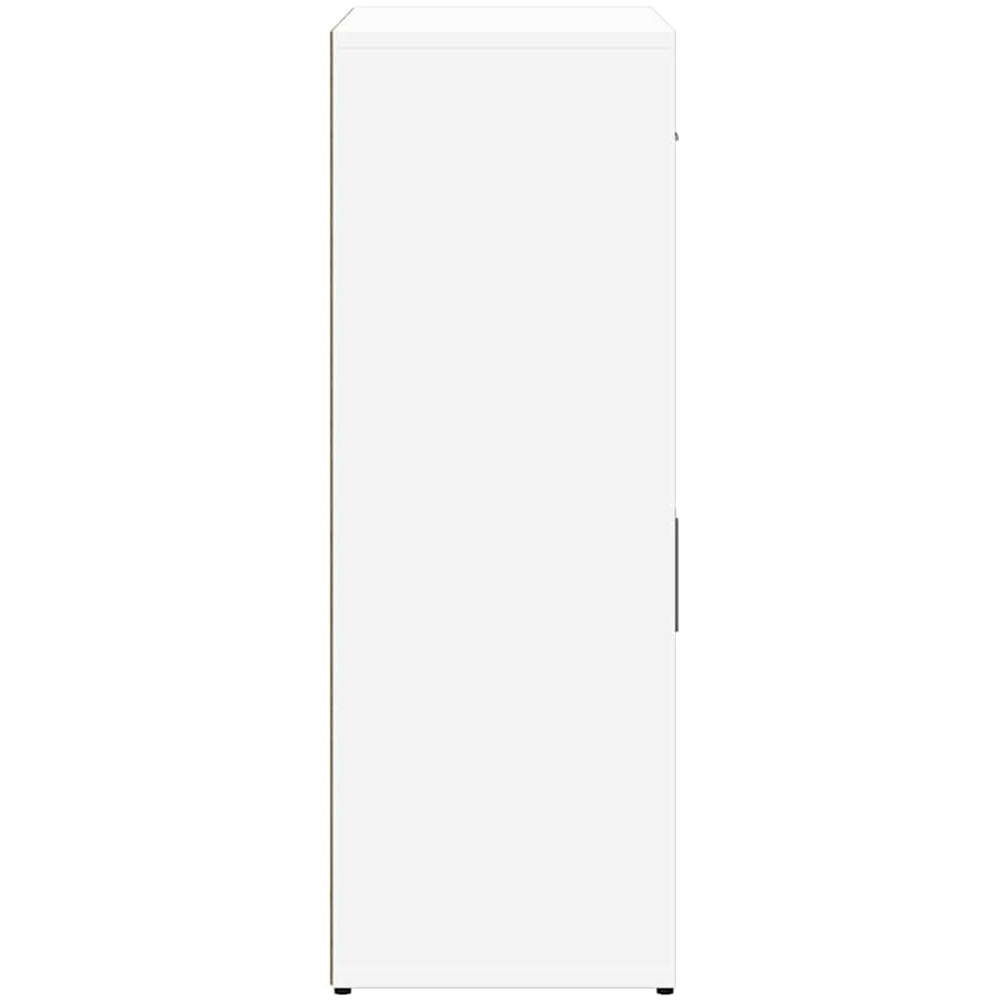 vidaXL 2 Door Single Drawer White Sideboard Image 5