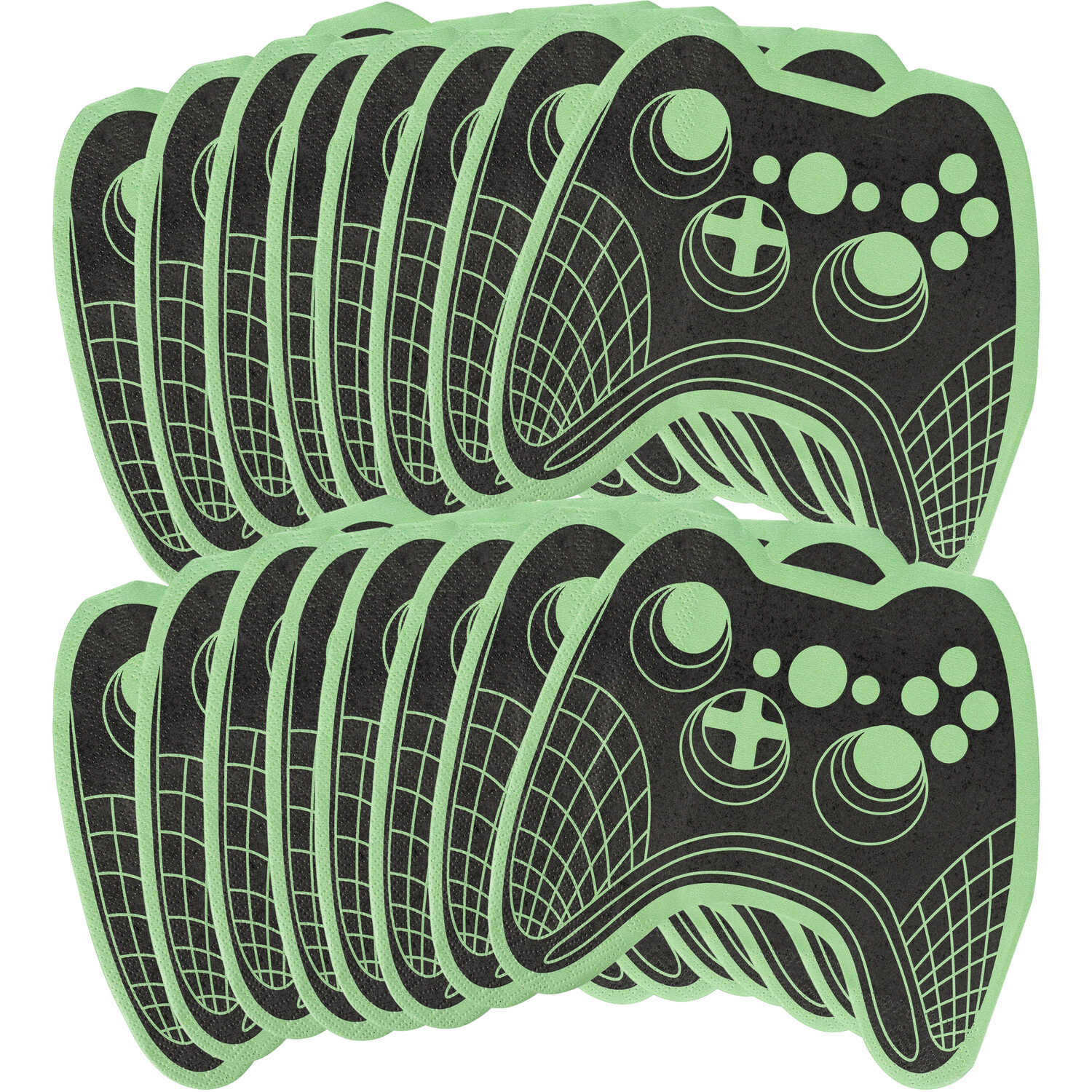Pack of 16 Gaming Console Napkins Black Image 4