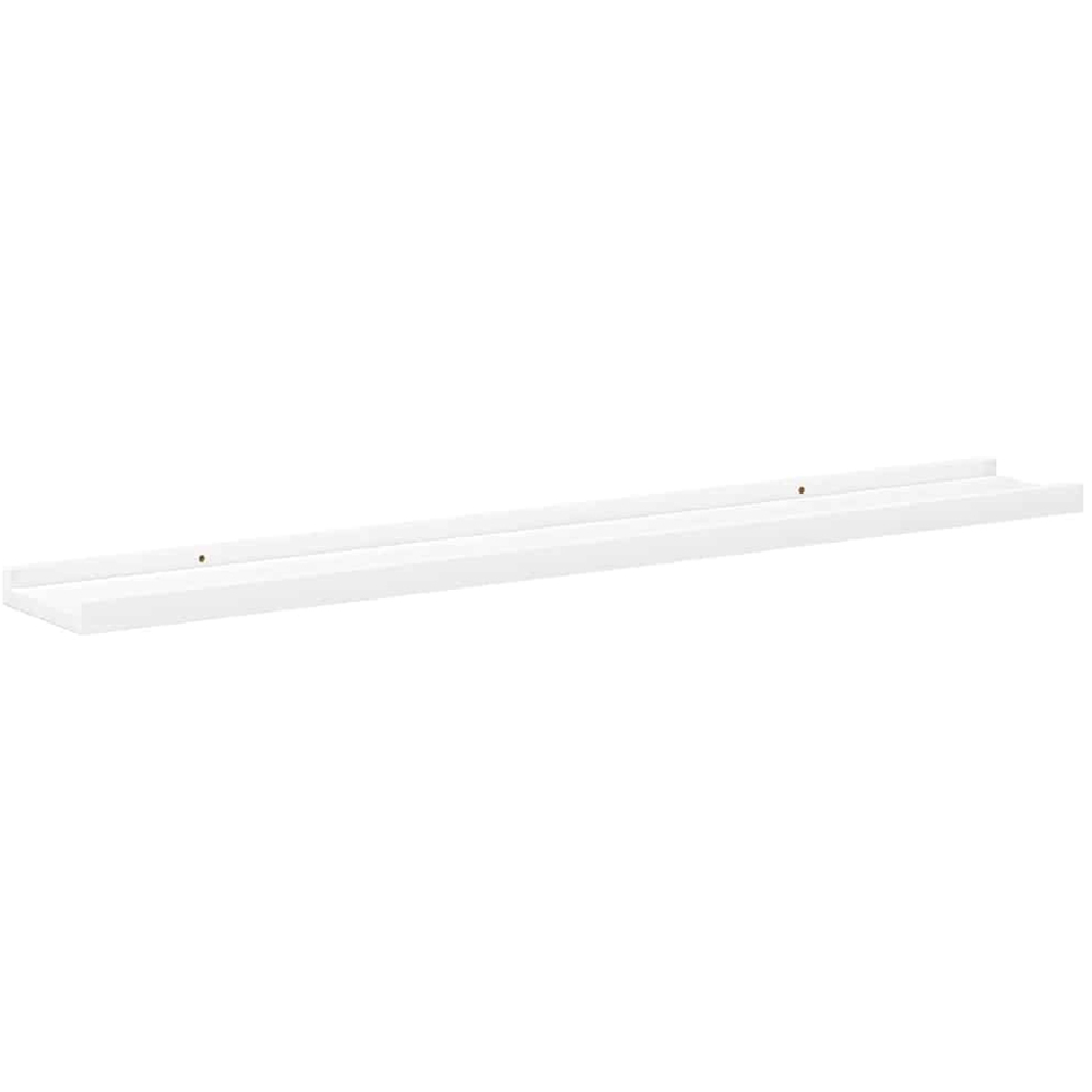 vidaXL 80cm Set of 2 White Floating Picture Frame Ledge Shelf Image 5