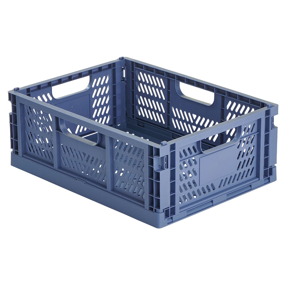 Wilko Blue Large Folding Crate Image 1
