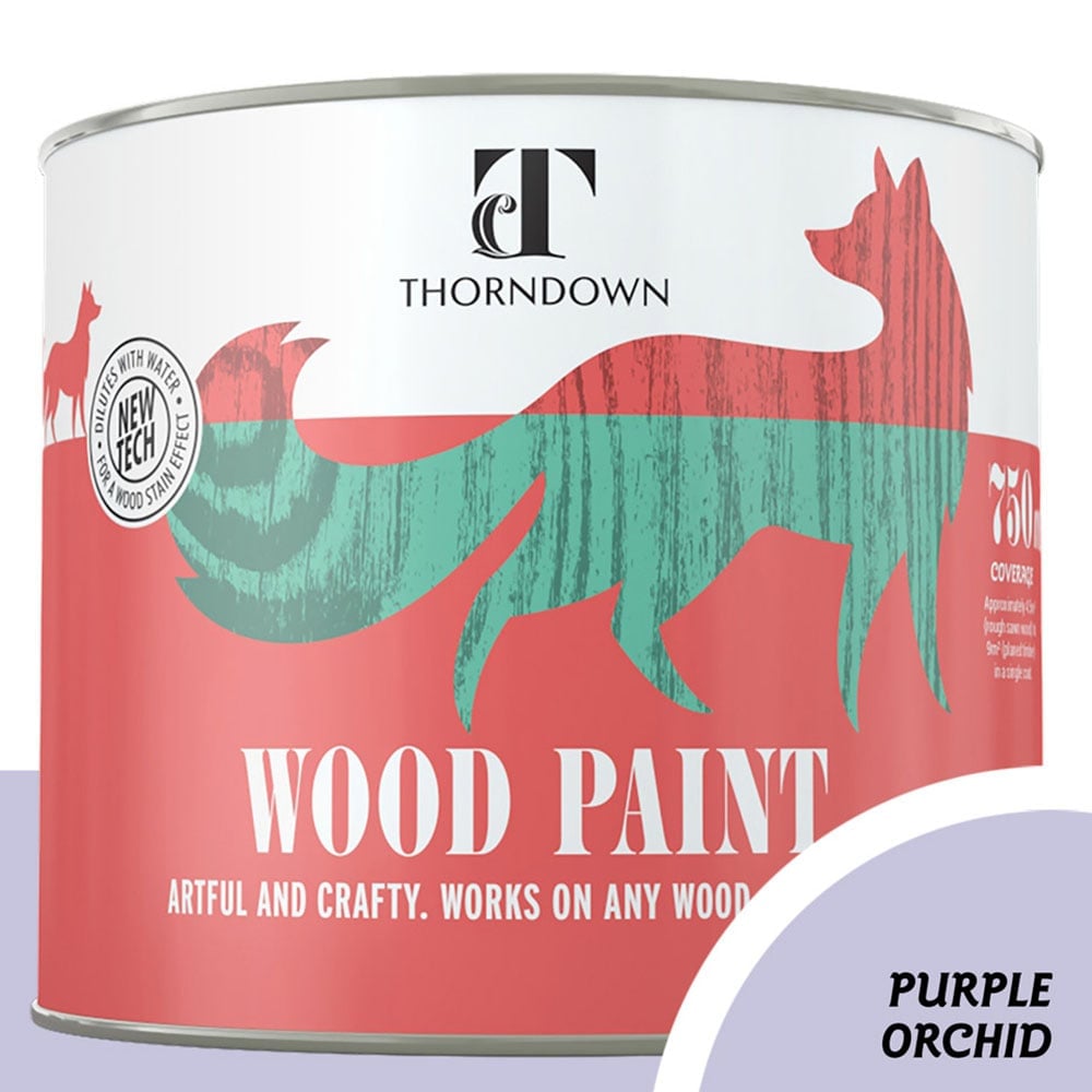 Thorndown Purple Orchid Satin Wood Paint 750ml Image 4