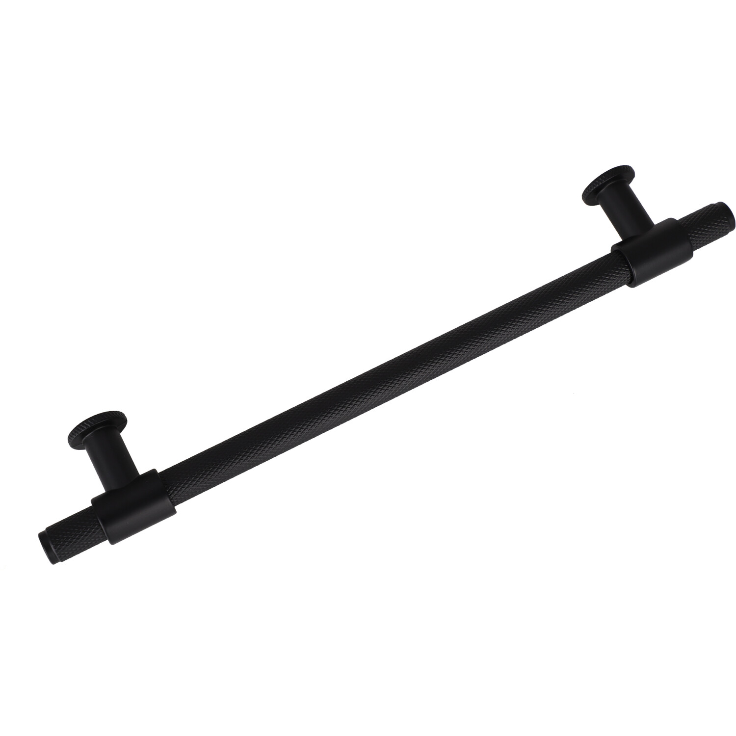 Pack of 2 Fulham Knurl T Bar Cabinet Handles Matt Black 128 mm Image 2