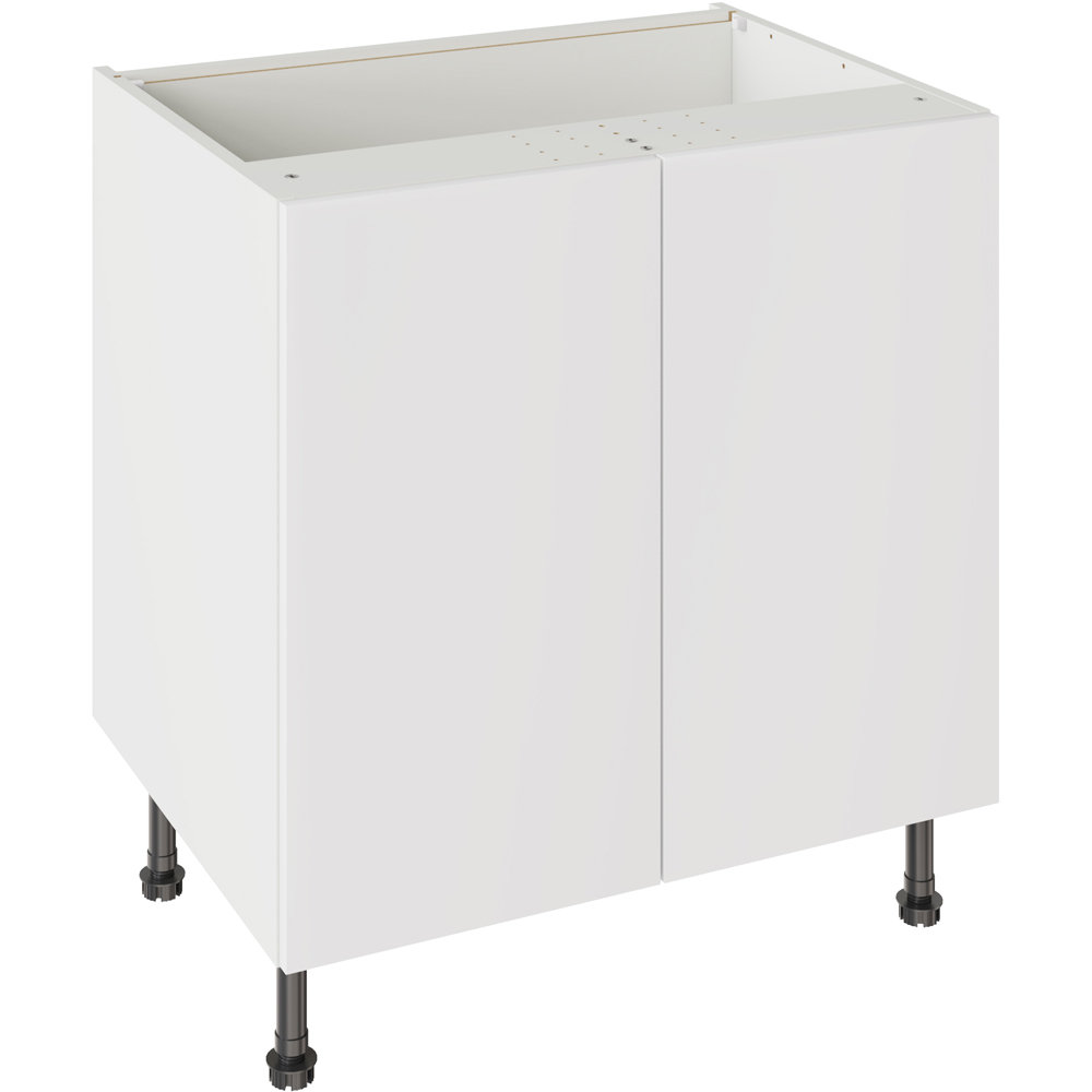 Kitchen Kit Slab Gloss White Base Kitchen Cabinet Flatpack 800mm Image 1