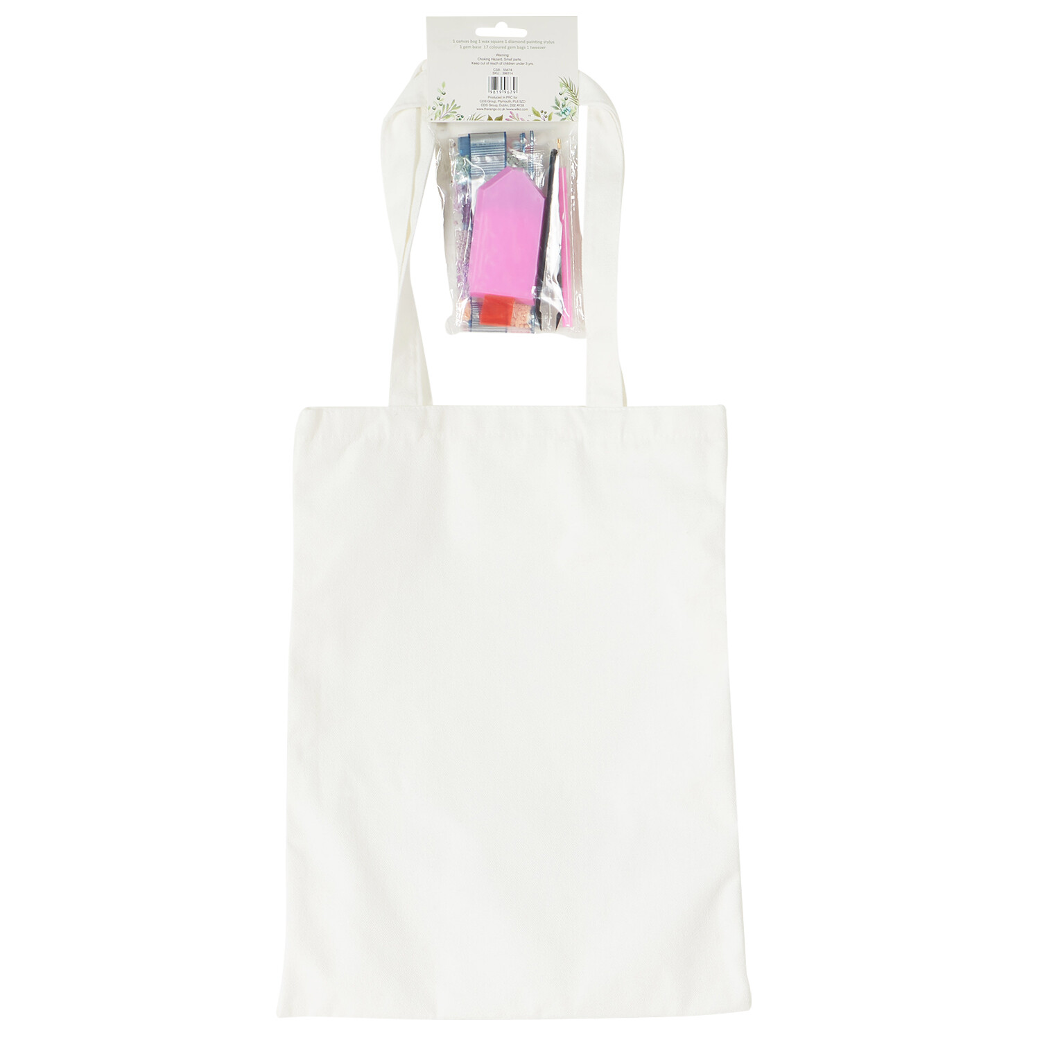 Heart or Flowers Diamond Painting Bag - White Image 5