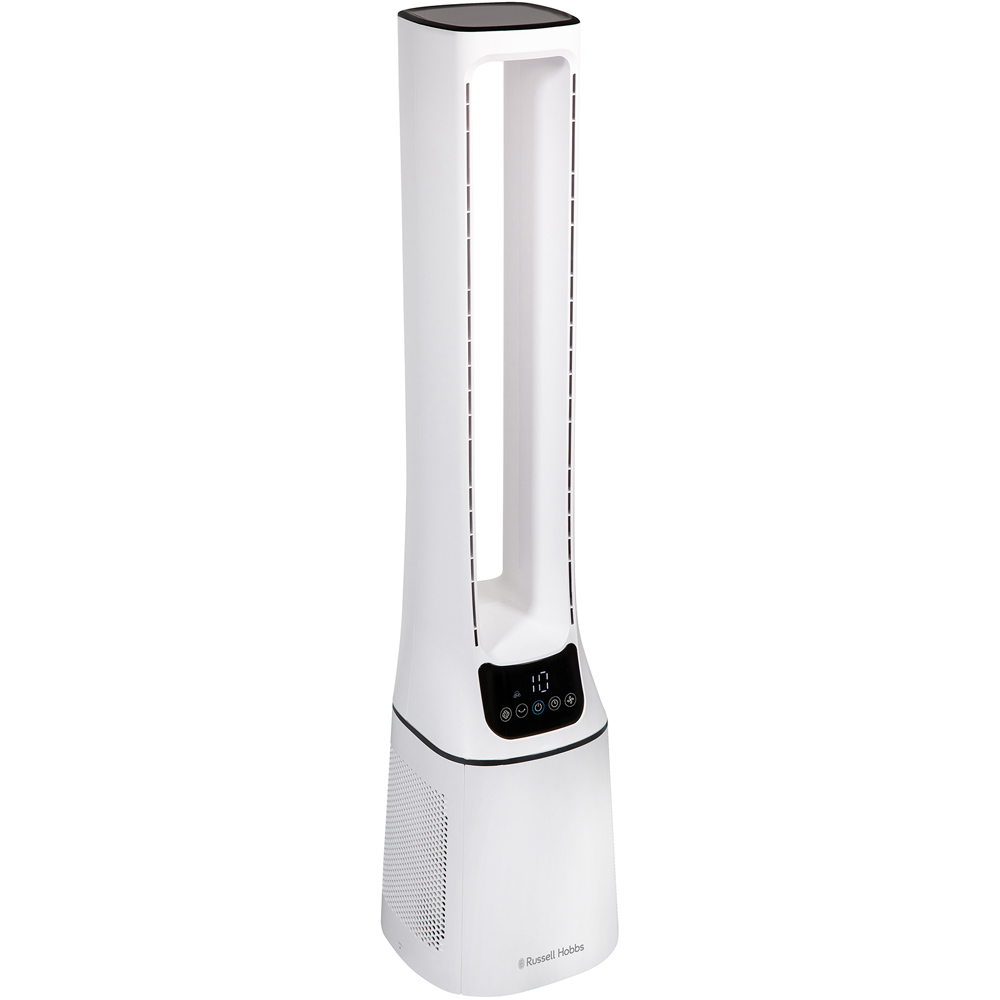 Russell Hobbs White 10 Speed Bladeless Fan Image 1