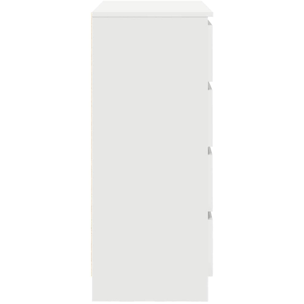 vidaXL Single Door 4 Drawer White Sideboard Image 6