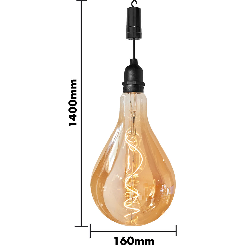 Luxform Raindrop Glass Filament Hanging Bulb Light Image 6