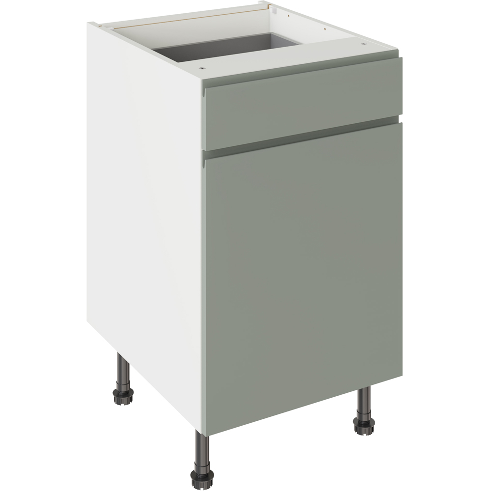 Kitchen Kit J-Pull Sage Green Drawerline Base Cabinet 500mm Image 1