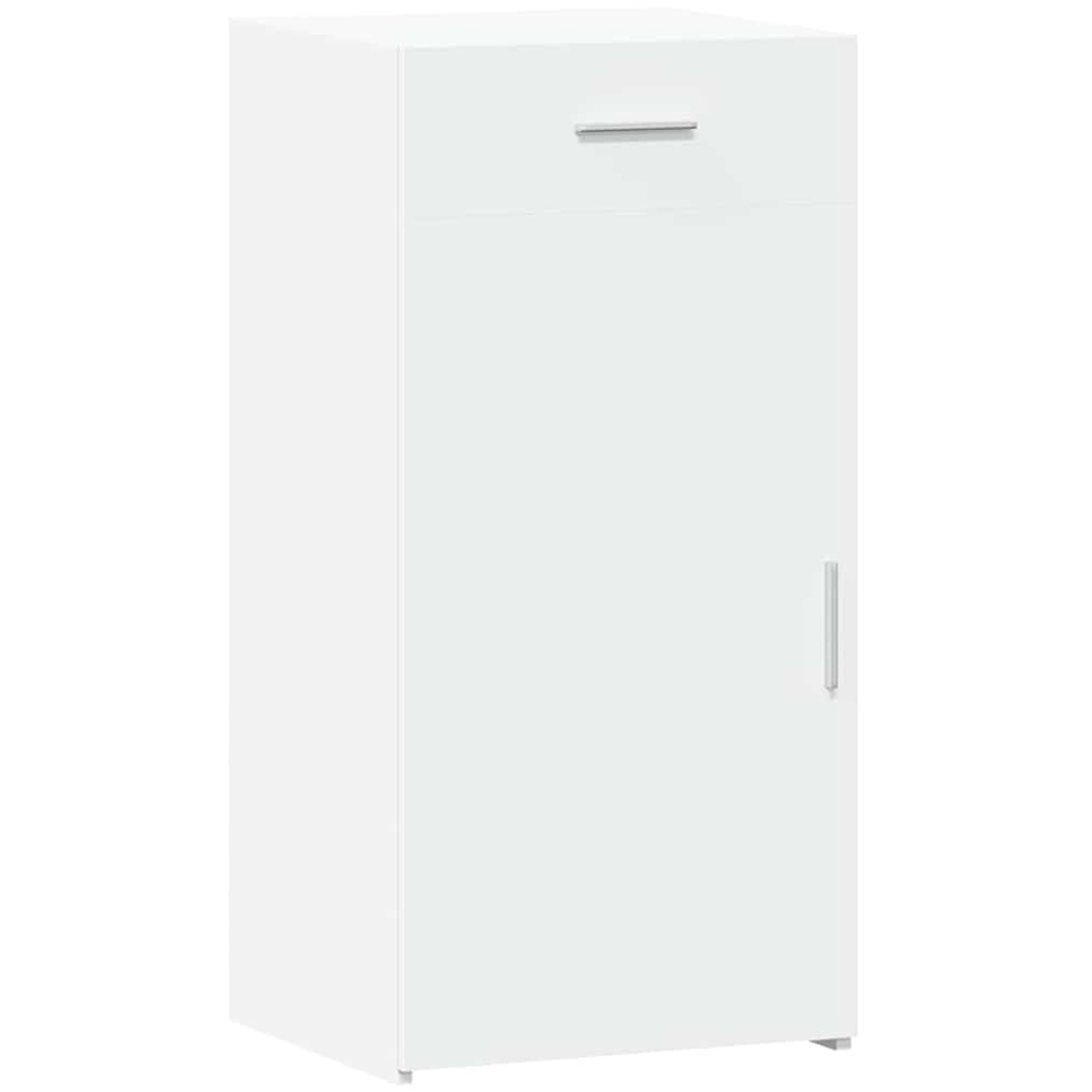 vidaXL Single Door Single Drawer White Sideboard Image 2