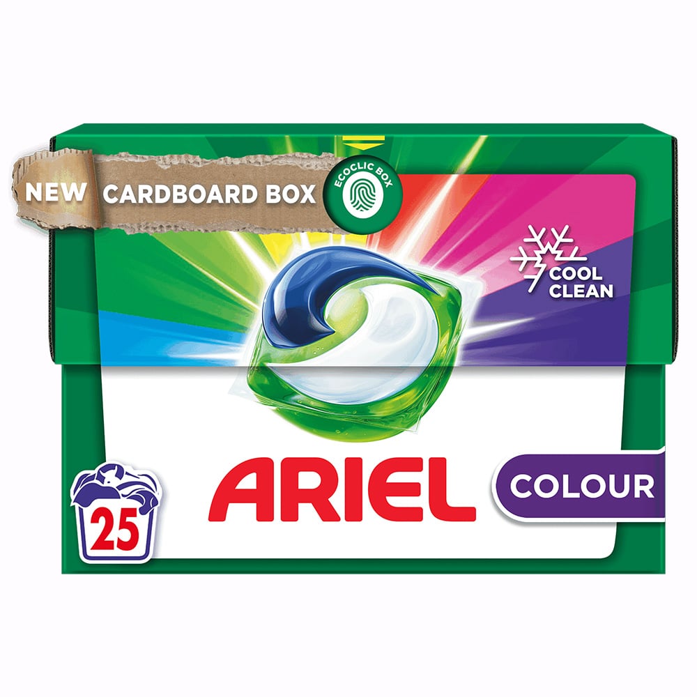 Ariel All in 1 Colour Pods Washing Liquid Capsules 25 Washes Case of 4 Image 2