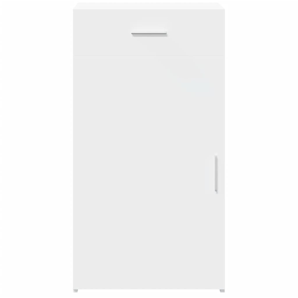 vidaXL Single Door Single Drawer White Sideboard Image 4