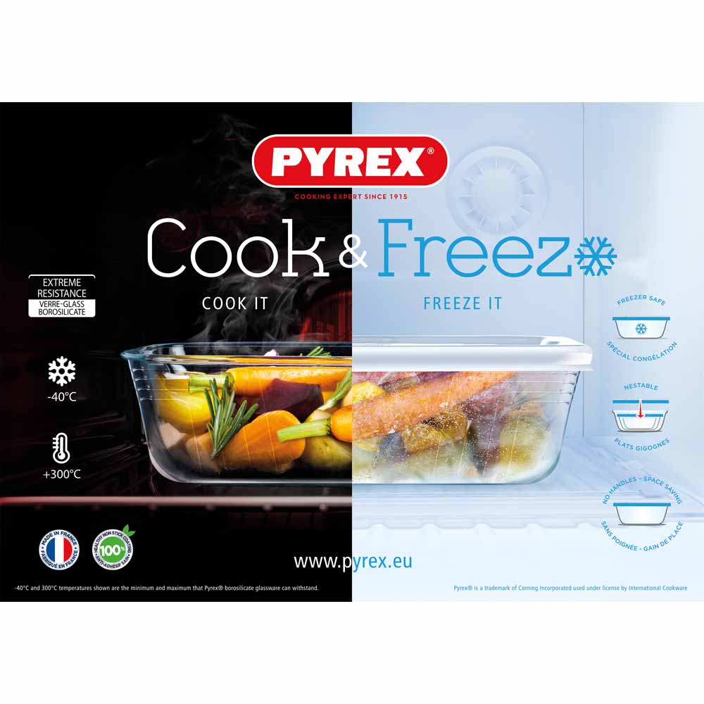 Pyrex 1.5L Cook and Freeze Dish with Lid Image 8