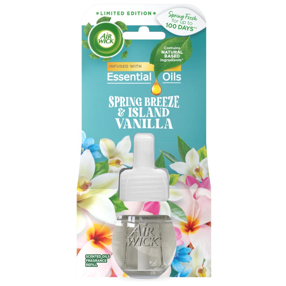 Air Wick Spring Breeze & Island Vanilla Electric Diffuser Single Refill 19ml Image 1