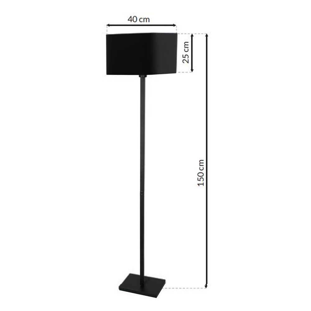 Milagro Napoli Black Floor Lamp 230V Image 6