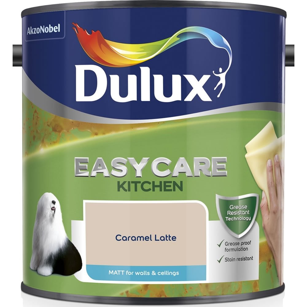 Dulux Easycare Kitchen Caramel Latte Matt Emulsion Paint 2.5L Image 2