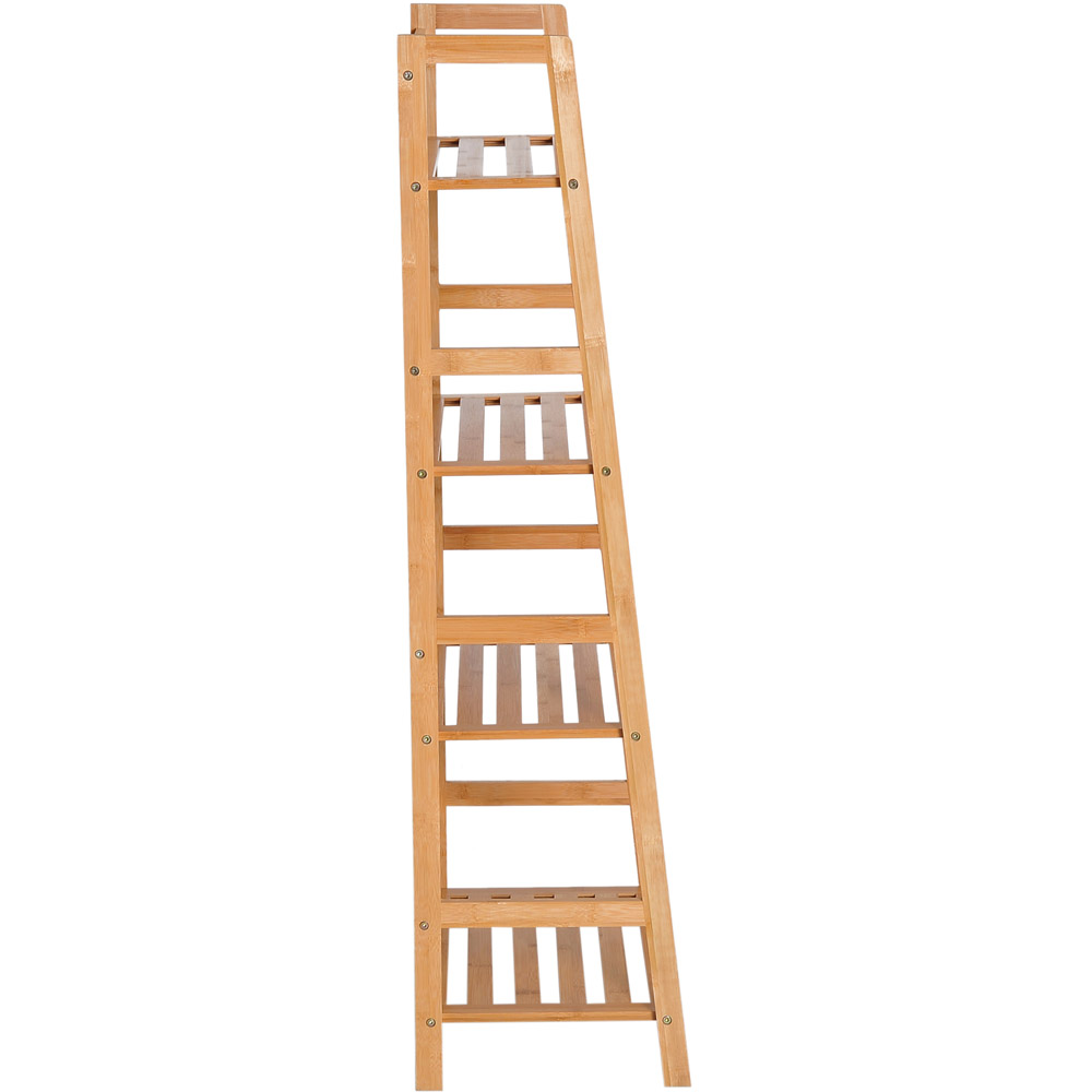 Portland 4 Shelf Bamboo Ladder Freestanding Bookshelf Image 3