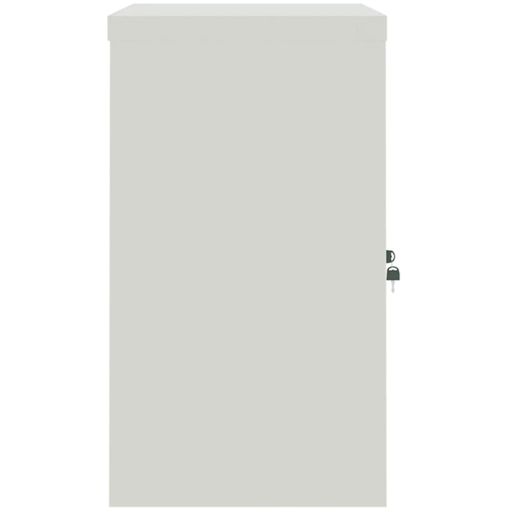 vidaXL 2 Door Light Grey Metal Lockable File Cabinet Image 5