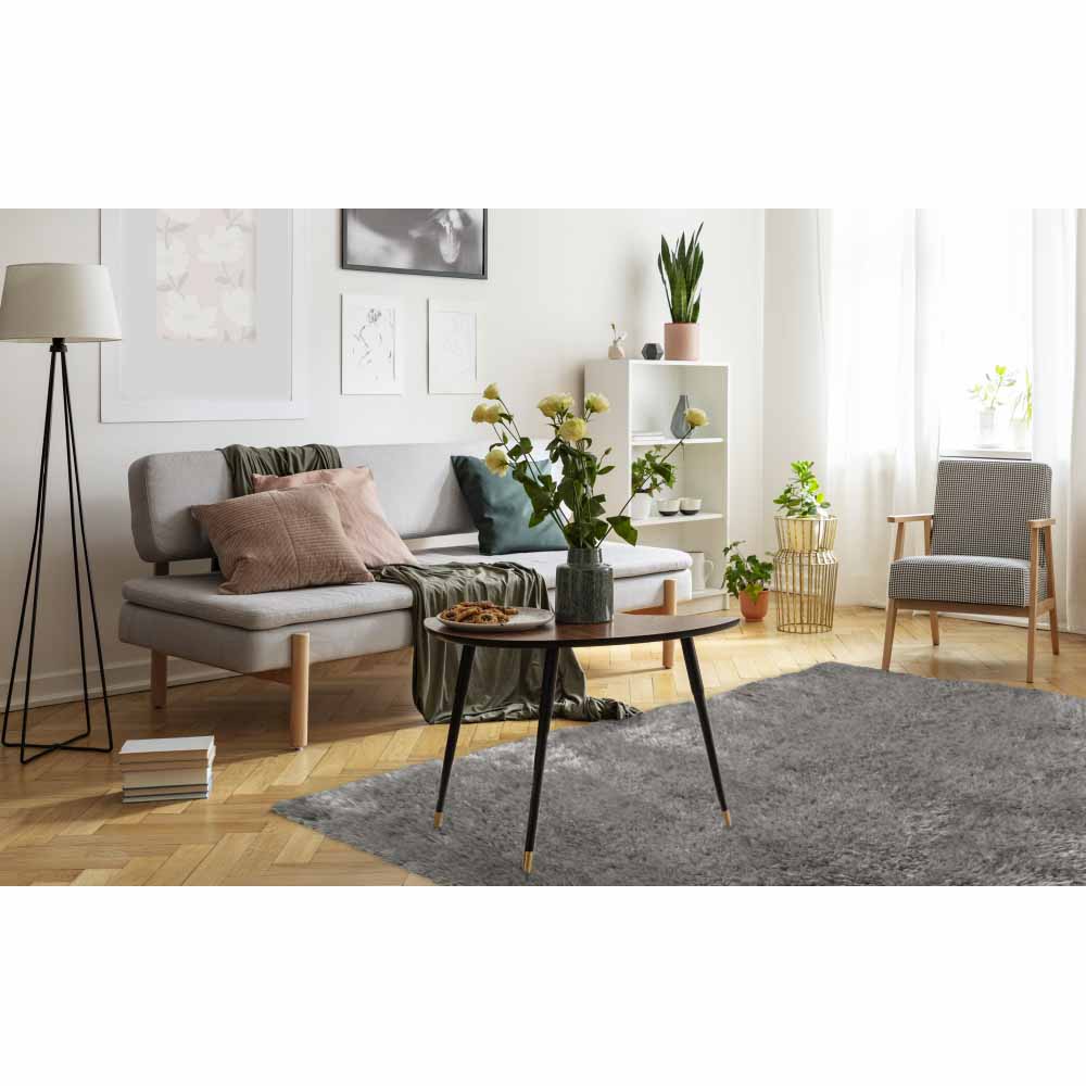 Supersoft Shaggy Rug Grey 120 x 170cm Image 5