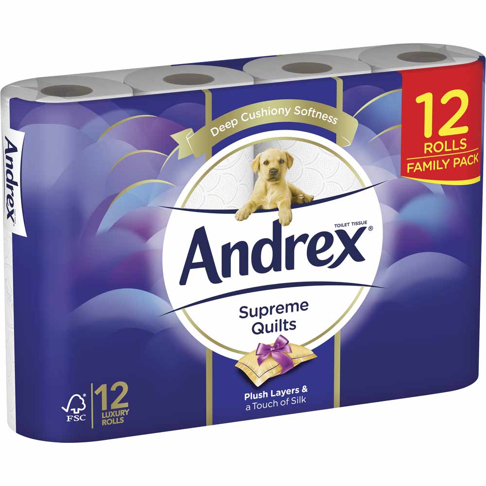 Andrex Supreme Quilts Toilet Paper 12pk Wilko