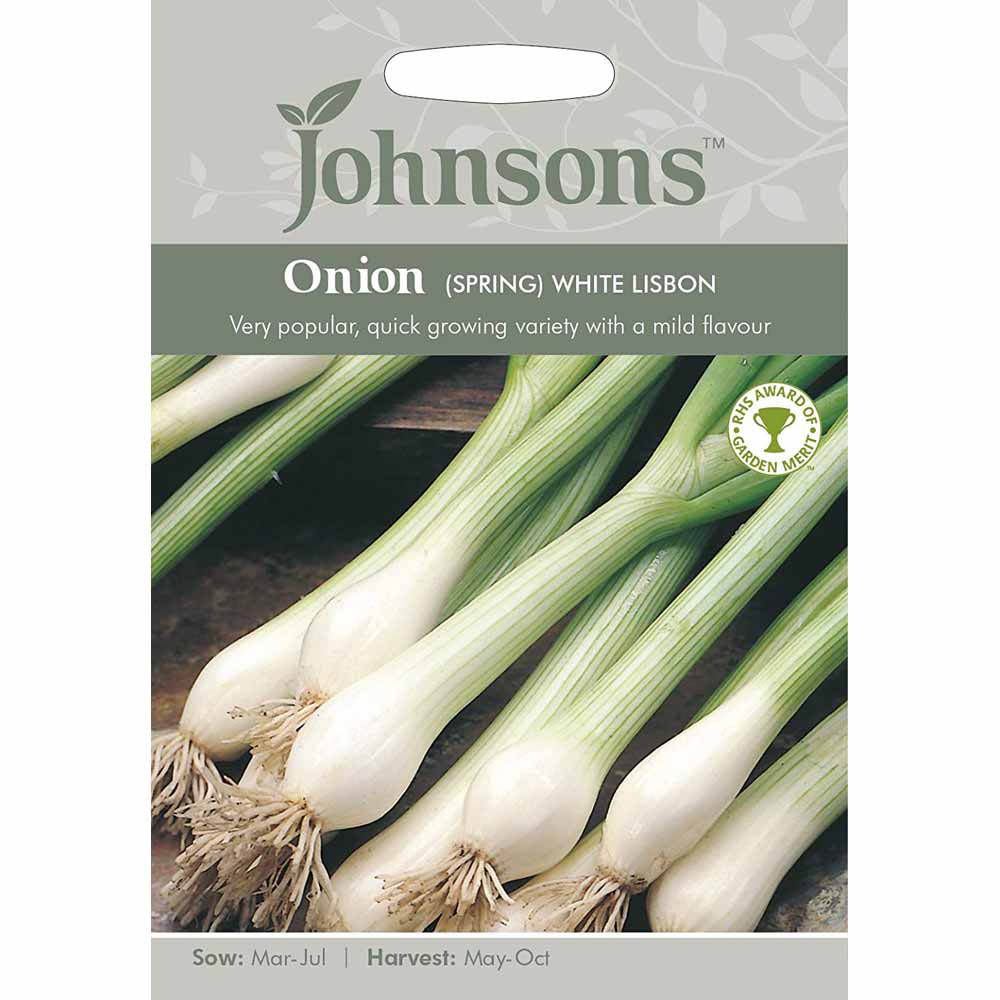 Johnsons  Onion Spring White Lisbon Seeds Image 1