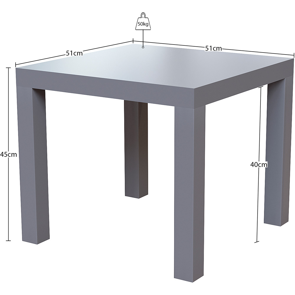 Vida Designs Beeston Grey Side Table Image 9
