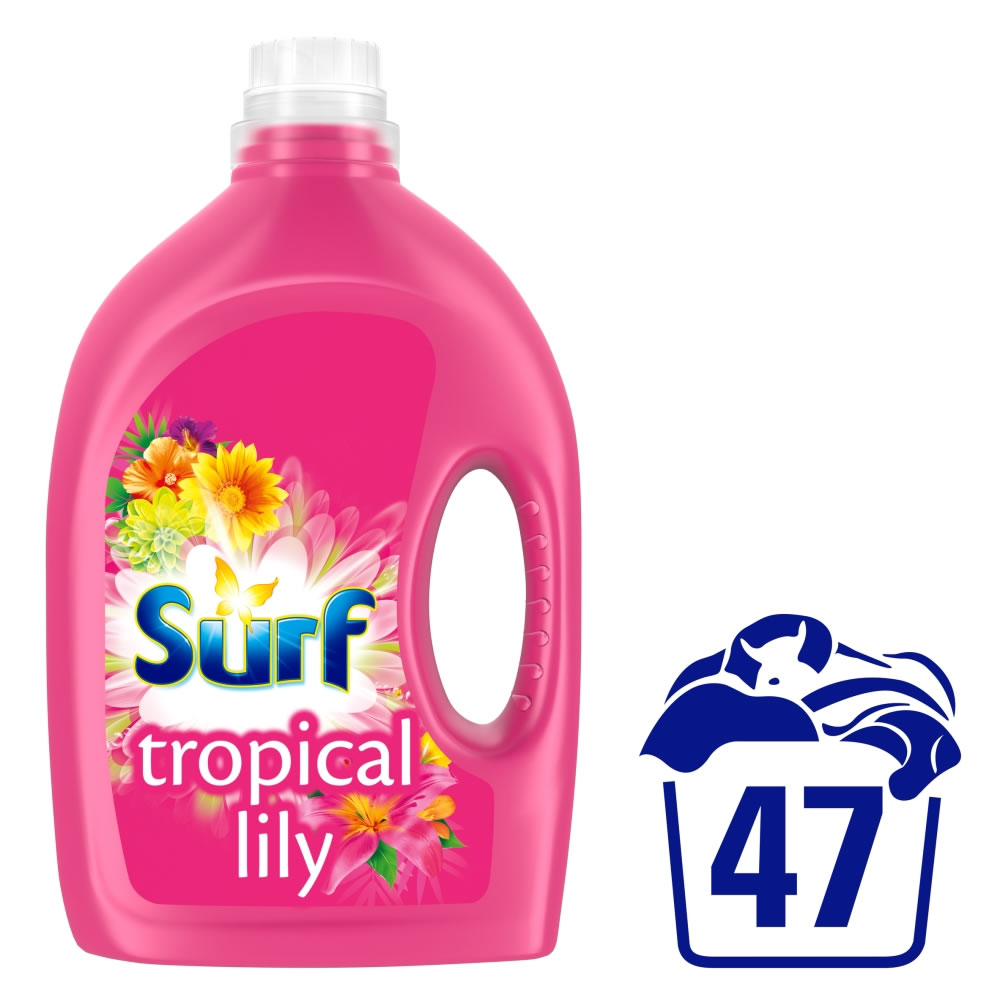 Surf Tropical Lilly & Ylang Ylang Liquid Detergent 47 Washes 1.645L Image 1