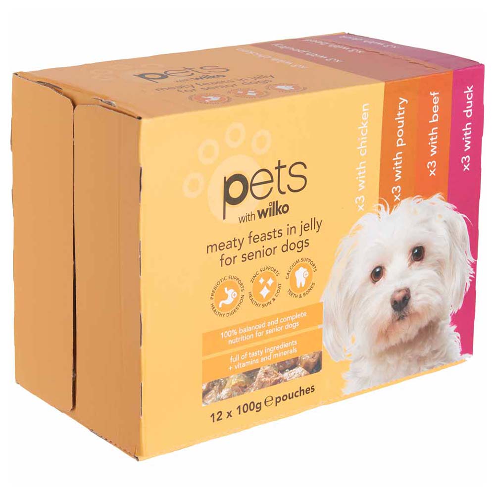 Wilko Meaty Feasts in Jelly Selection Senior Dog Food 12 x 100g Image 3