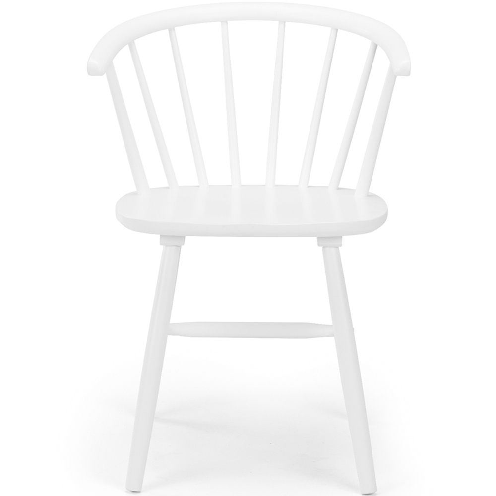 Julian Bowen Modena Set of 2 White Dining Chair Image 4