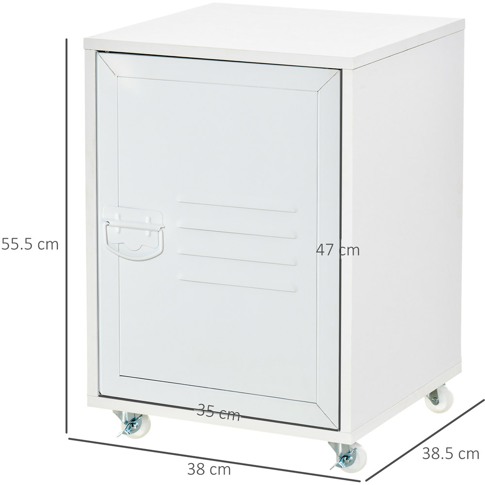HOMCOM White Office Storage Cabinet Image 6