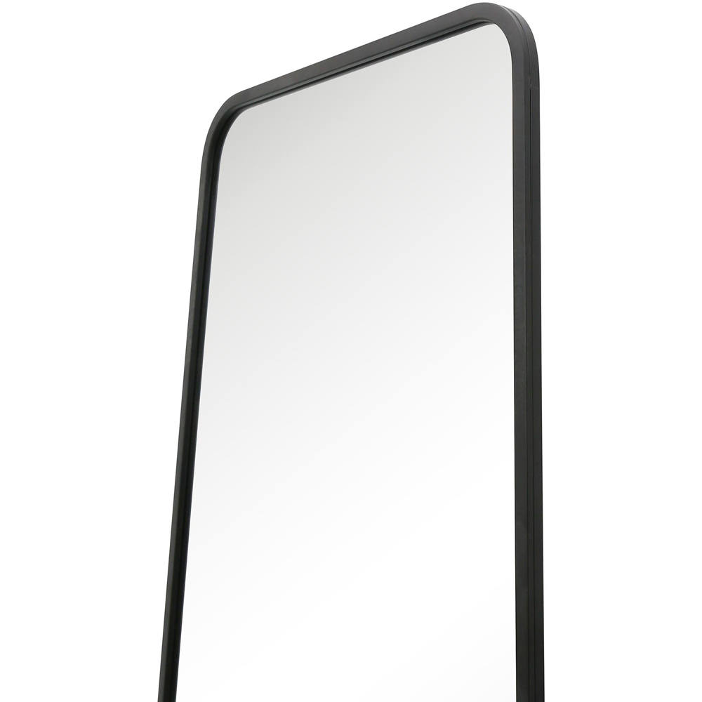 MirrorOutlet The Coartans Black Metal Trapezoid Outdoor Garden Wall Mirror 200 x 85cm Image 5