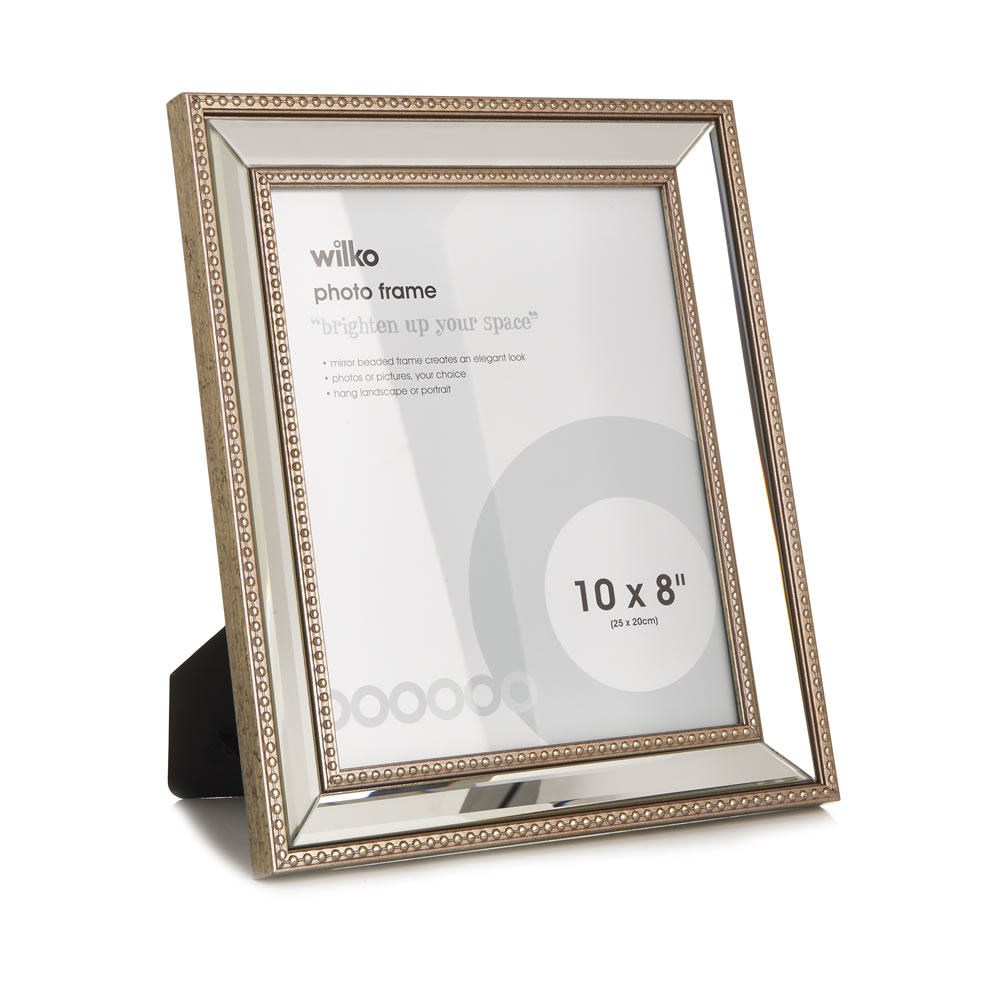 Wilko Beaded Mirror Photo Frame 10 x 8 Inch Wilko