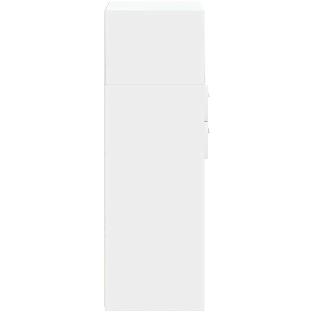 vidaXL 2 Drawer 3 Open Shelf White Highboard Image 5