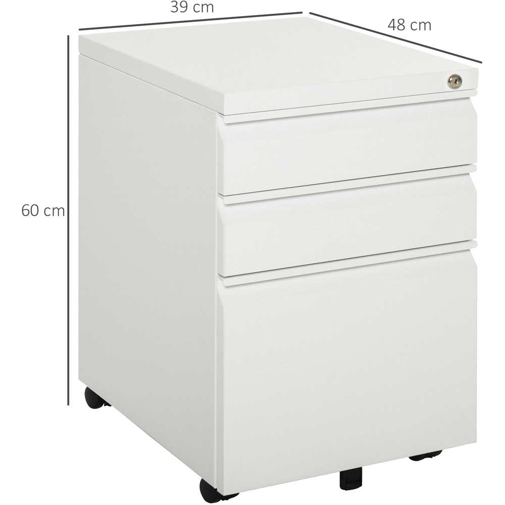 Vinsetto 3 Drawer Rolling Filing Cabinet Image 6