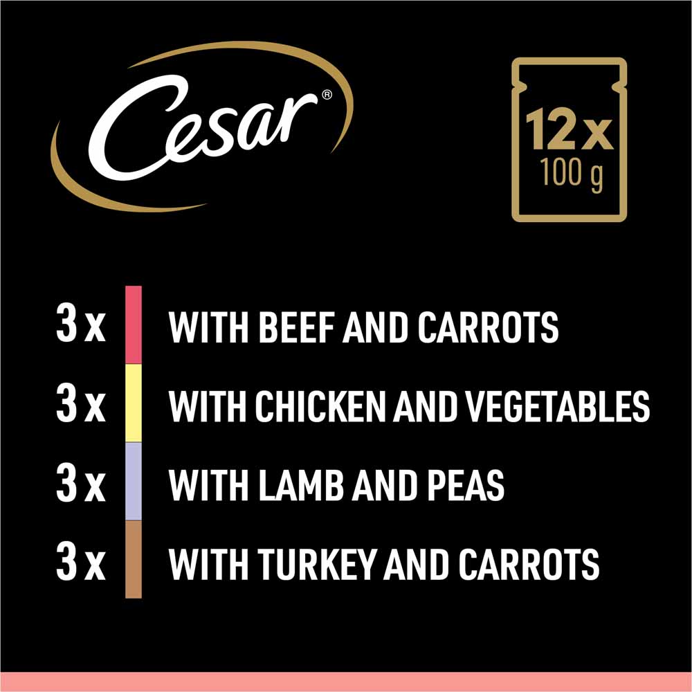 Cesar Deliciously Fresh Dog Food Pouches Mixed Selection in Sauce 12 x 100g Image 7