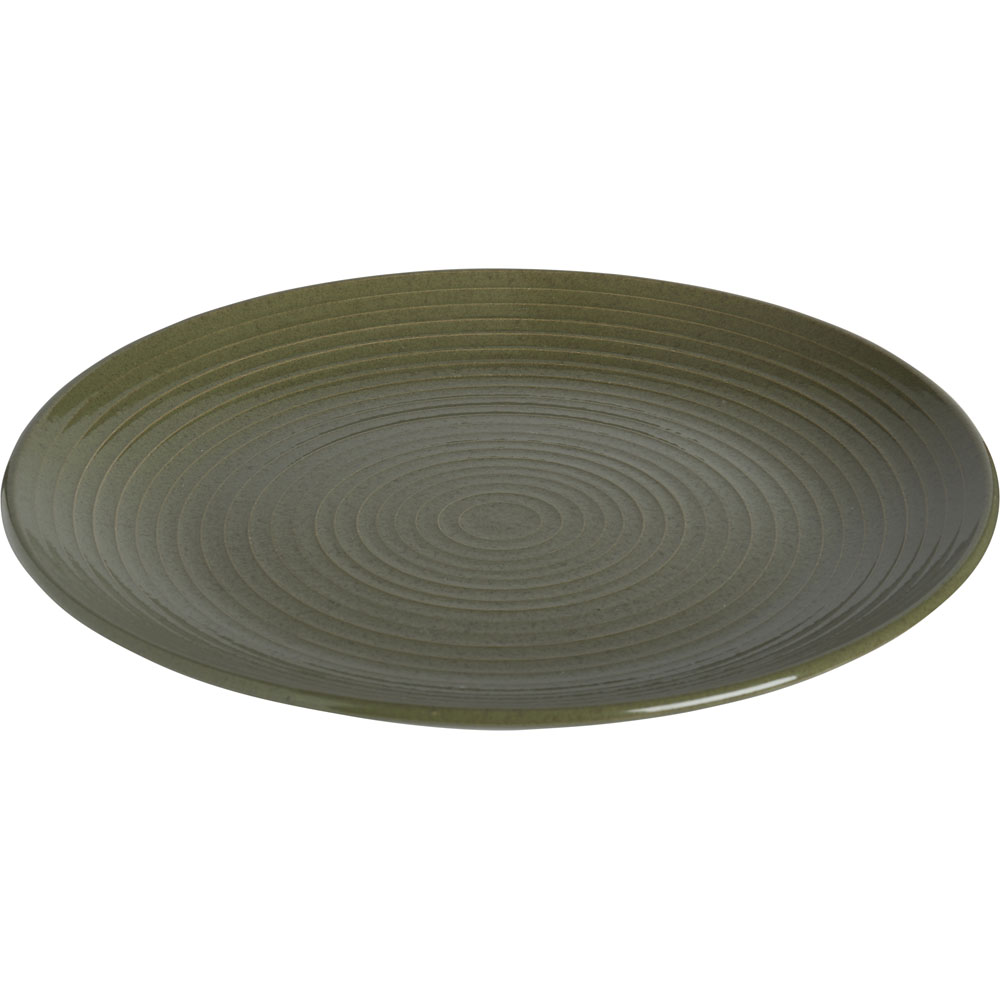 Wilko Green Reactive Glaze Dinner Plate Wilko