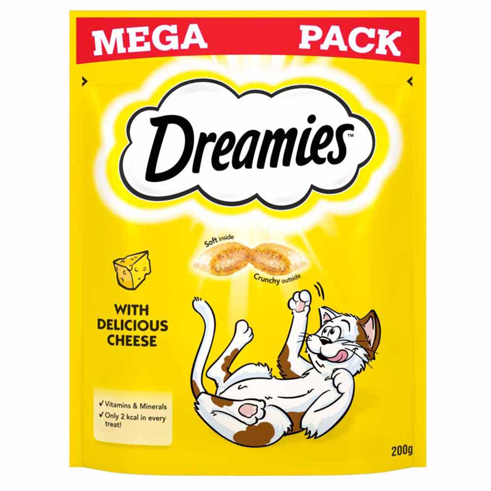 Dreamies Delicious Cheese Cat Treats Mega Pack Case of 6 x 200g Image 3