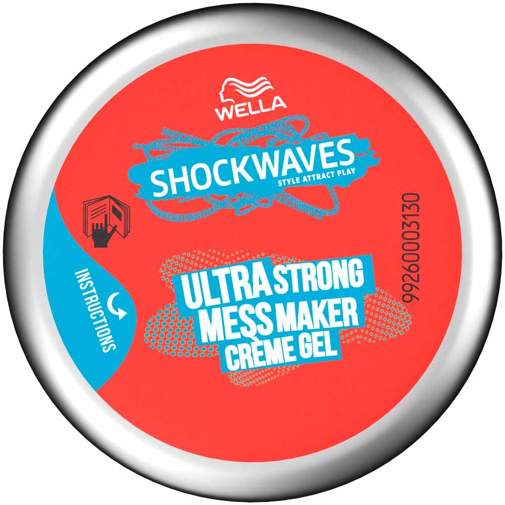 Wella Shockwaves Ultra Strong Mess Constructor Cream Case of 6 x 150ml Image 3