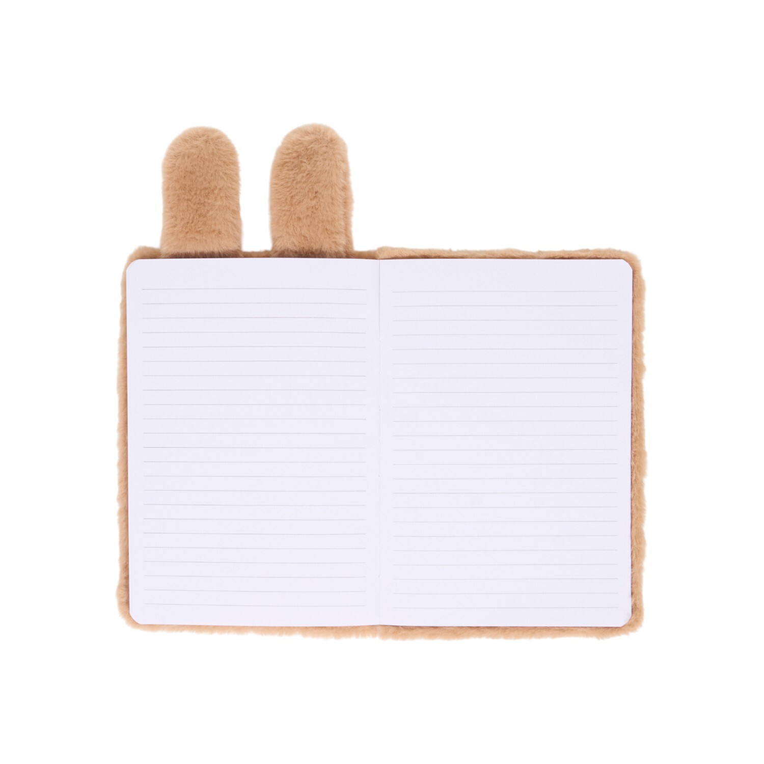 Spring Bunny Fluffy Notebook A5 Brown Image 4