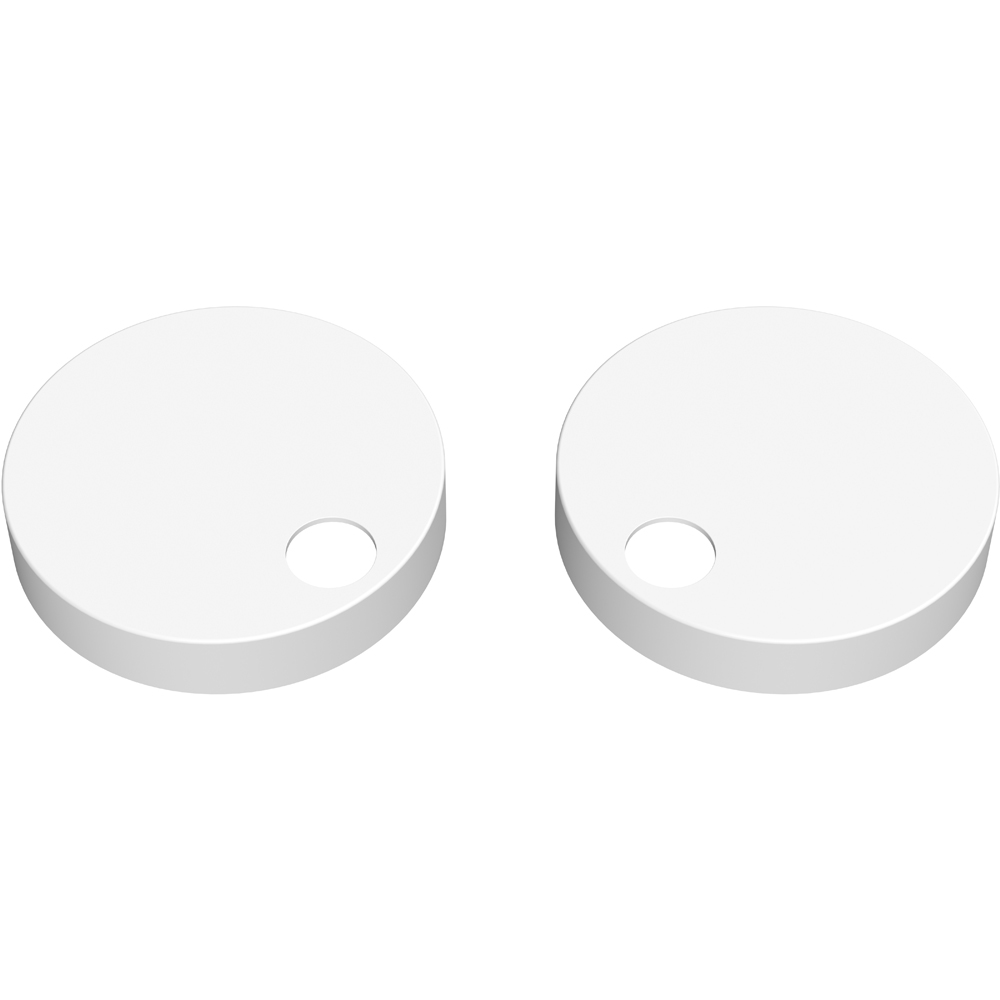 nuie Matt White Toilet Seat Cover Cap 2 Pack Image 1