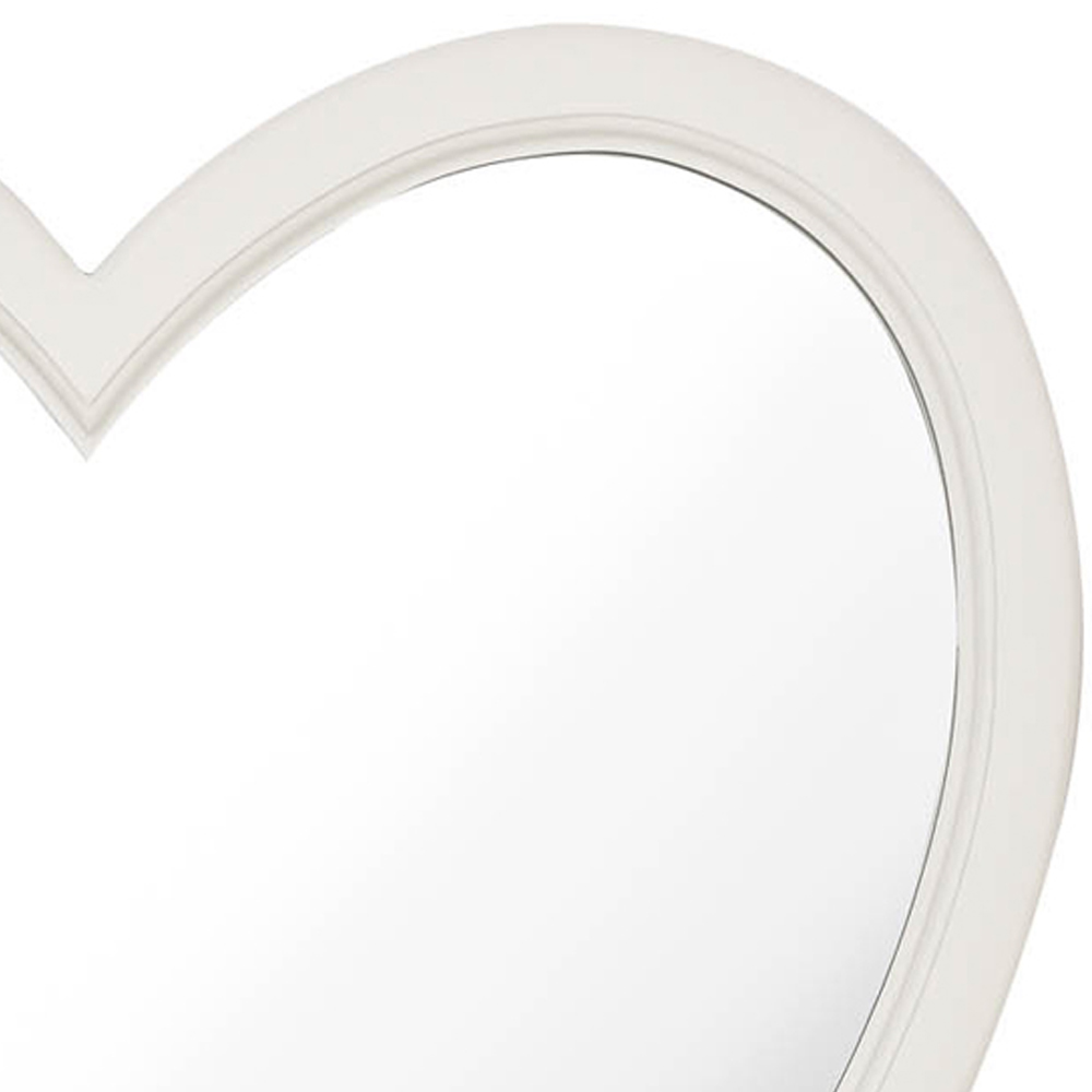 Hestia Wooden Framed Heart Mirror 60cm Image 2