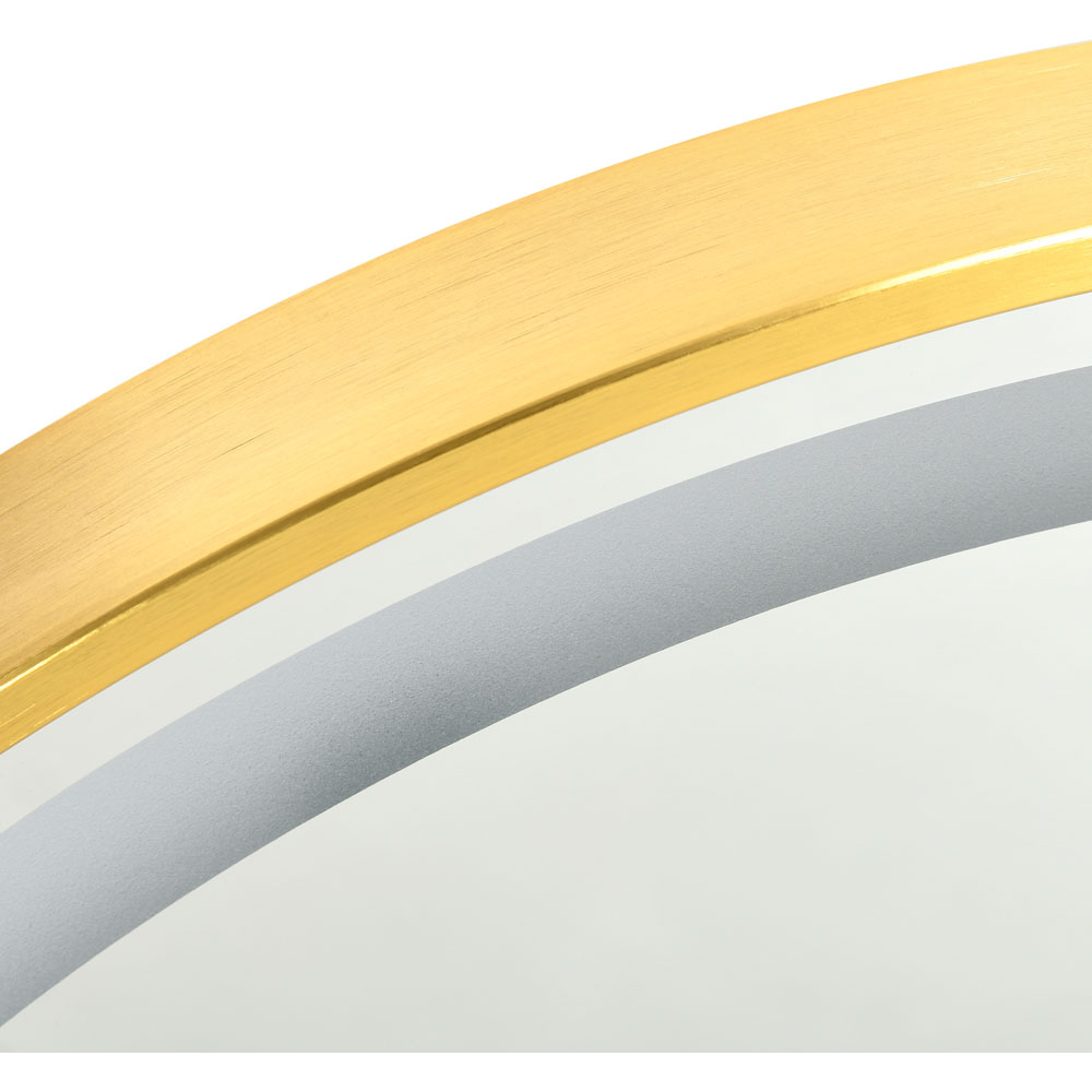 Kleankin Gold Round LED Bathroom Mirror Image 3