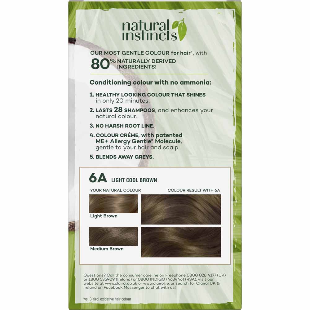 Clairol Natural Instincts Light Ash Brown Hair Dye Image 3