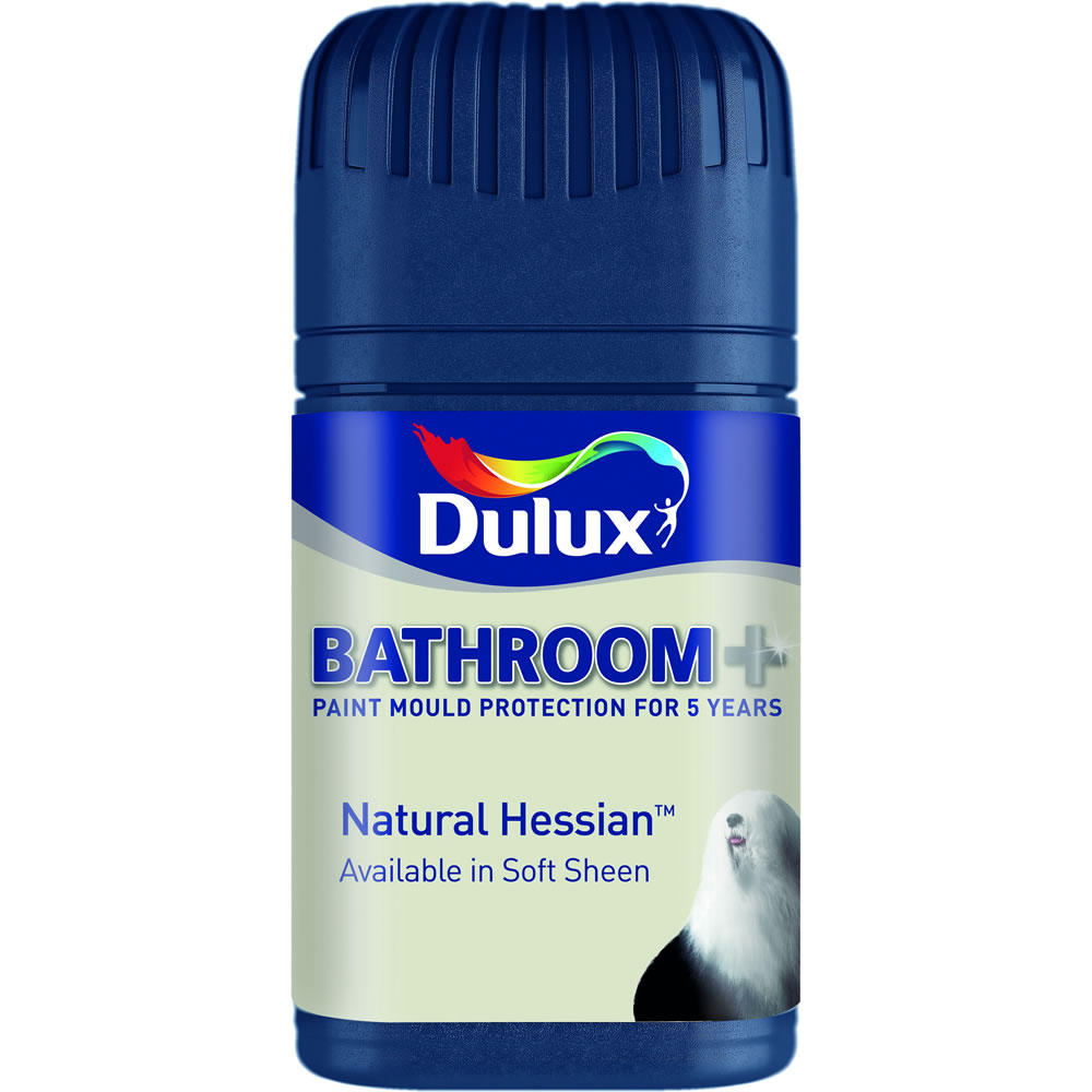 Dulux Bathroom+ Natural Hessian Soft Sheen Emulsion Paint Tester Pot 50ml Image 1