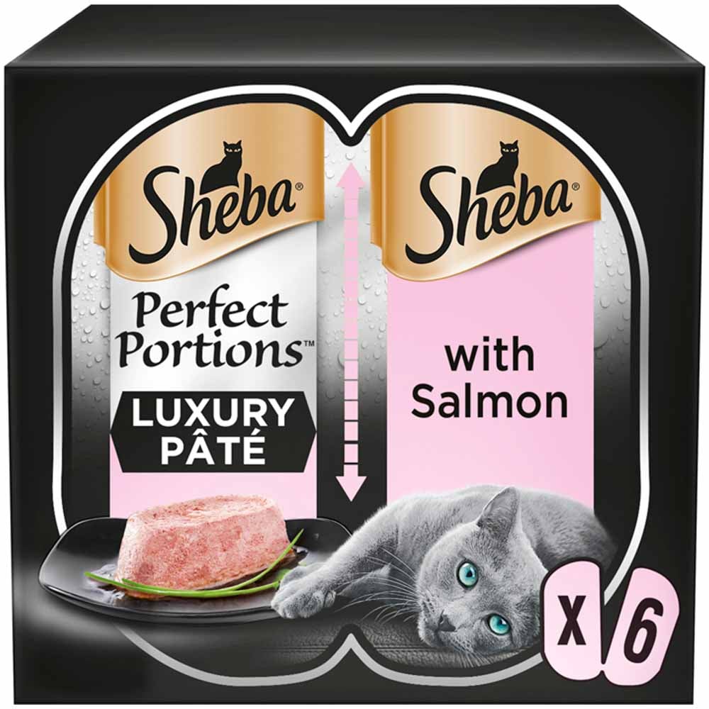 Sheba Perfect Portions Salmon in Pate Adult Wet Cat Food Trays 37.5g Case of 8 x 6 Pack Image 2