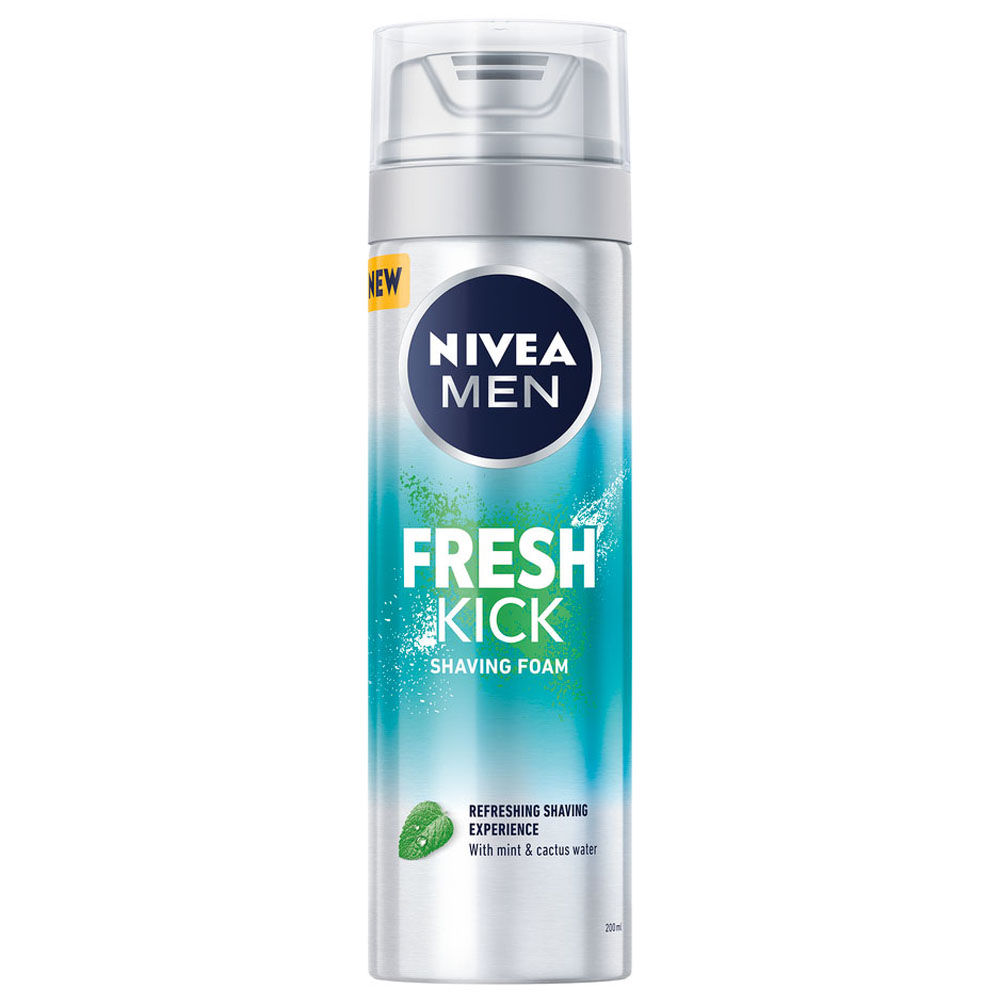 Nivea Men Fresh Kick Shave Foam 200ml Image 1