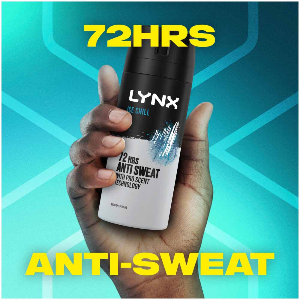 Lynx Ice Chill Antiperspirant Deodorant Spray 150ml Image 9
