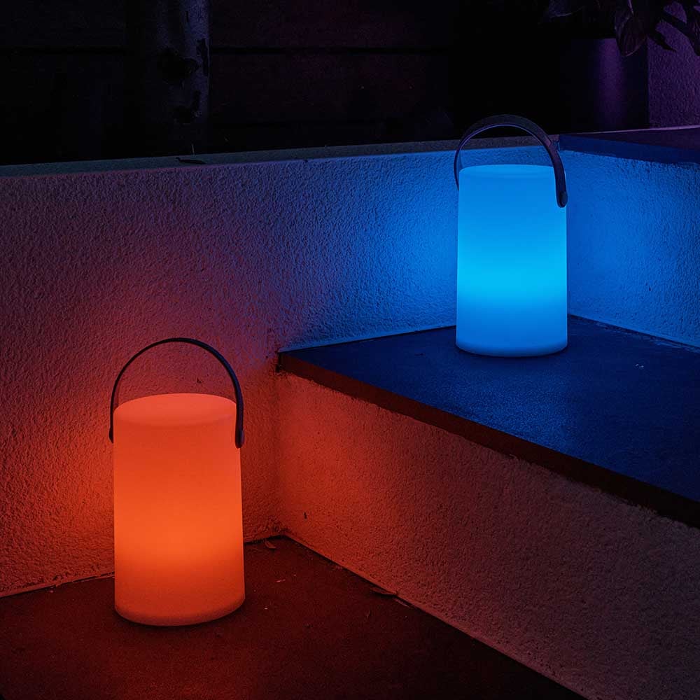 ValueLights Daomu 2 Pack White Mushroom Table Lantern Image 2