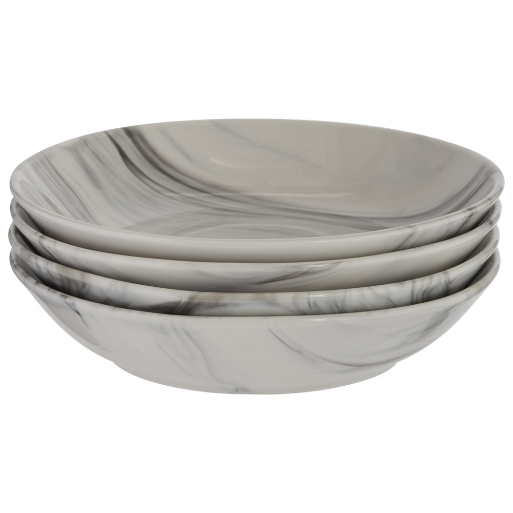 Wilko Marble Design Pasta Bowls 4 Pack Image 1