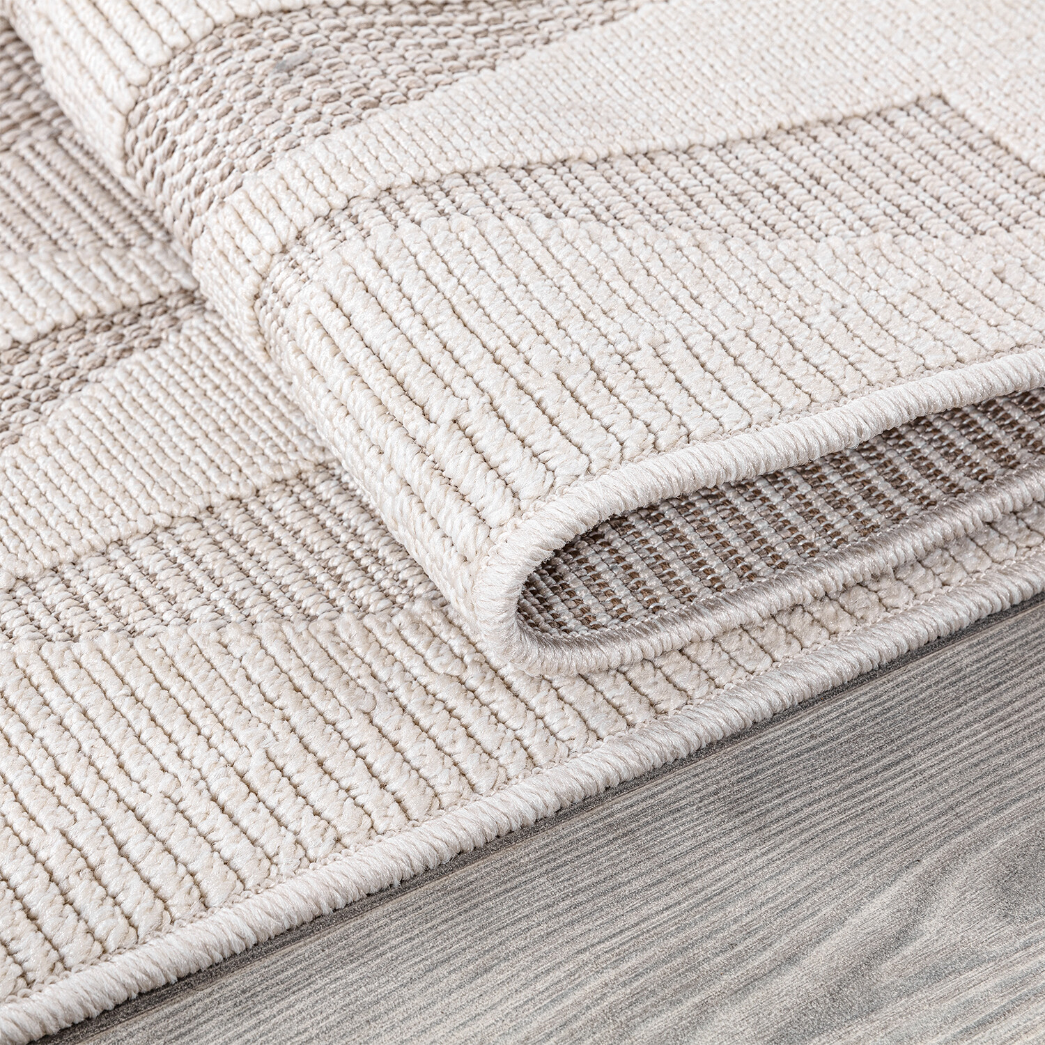Ohio Geometric Indoor Outdoor Rug Neutral / 80cm Image 3